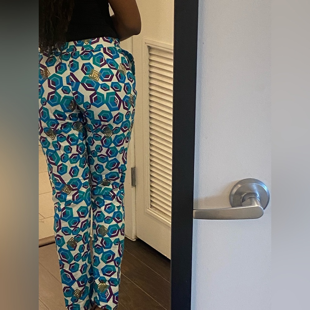 WEST AFRICAN- HANDMADE Geometric Patterned Pants - Picture 4 of 7